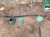 Greywater outlets in the garden