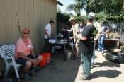 Good food and working shoulder to shoulder kept the volunteers going. Image courtesy WMG.