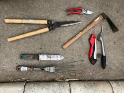 Common landscape maintenance tools